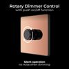 BG Electrical Intelligent Single Wall Dimmer Switch, 2 Way, Screwless Front Plate, Evolve, Polished Copper, 200W, PCDCP81B