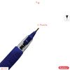 SAINO 10 x 0.7mm Tip Tri-Fit Triangular BLUE Ballpoint Pens Smooth Fine Writing
