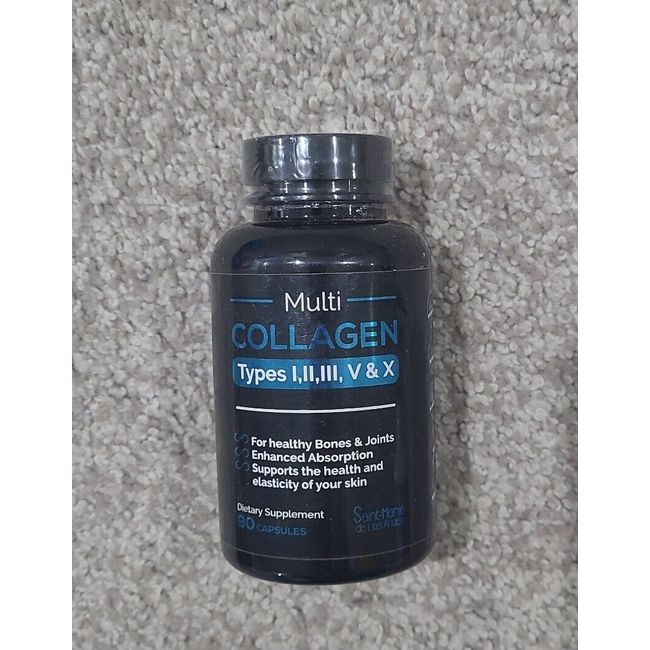 Multi Collagen Pills Types I, II, III, V & X for Hair Skin Nails Bones & Joints