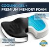 Air Travel Cooling Gel Cushion Coccyx, Sciatica, Tailbone Pain Relief & Support
