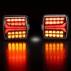 D-TECH 2Pcs 12V 24V Led Trailer Lights, Waterproof Trailer Tail lights,5Functions Rear Lights,ECE Approval