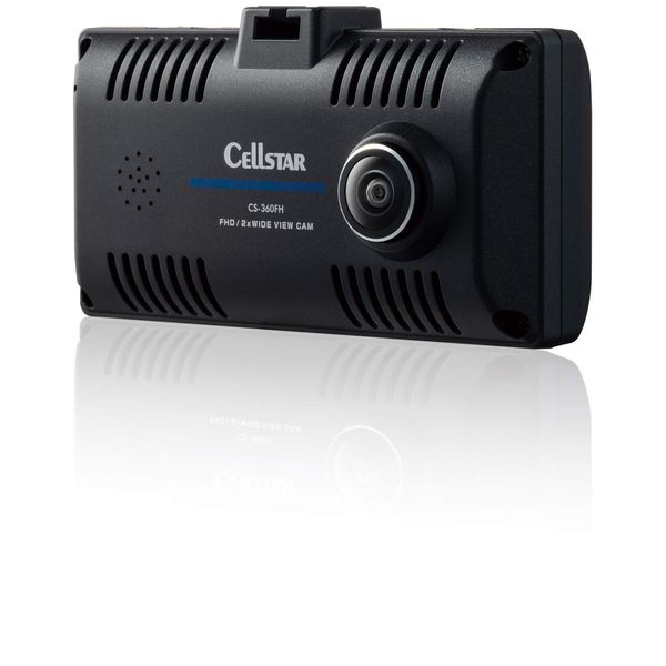 Cellstar CS-360FH Dash Cam, Front/Car Interior Cameras (2), 360°, 2 Megapixels Each, Full HD, High Dynamic Range, STARVIS, 1.44”, microSD (32 GB), Parking Mode, GPS Notification Function