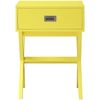 Pemberly Row One-Drawer Mid-Century Wood End Table in Yellow