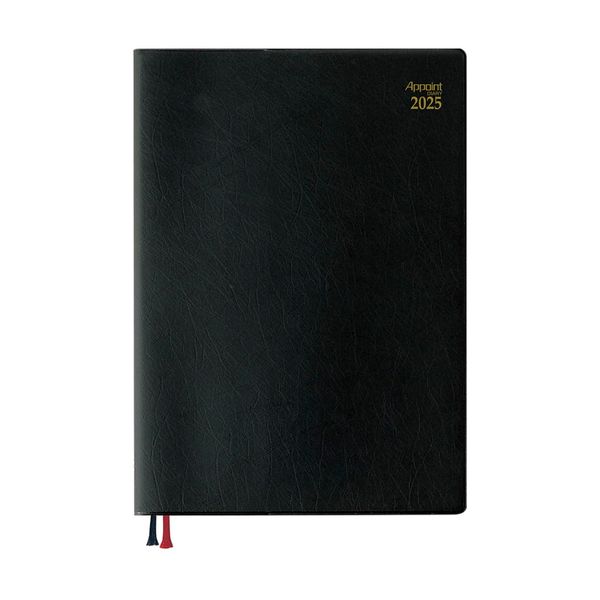 Daigo E1339 2025 Appointment Weekly B5 Planner, 1 Week, Black, Begins December 2024