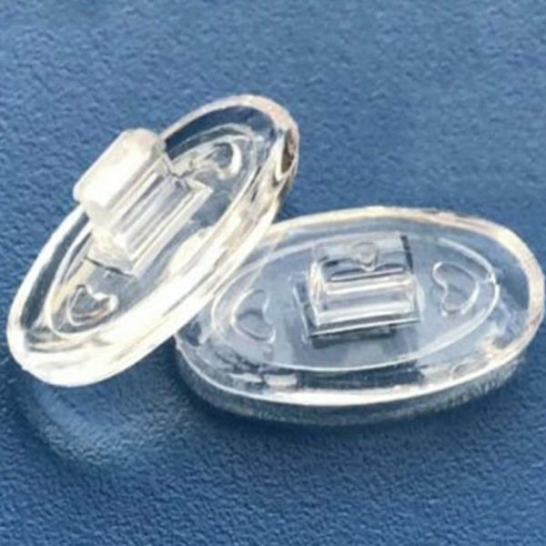 Eyeglasses Nose Pads 15mm 6 Pairs Oval Pushin Nose Pieces Push in Soft Silicone Slide in Nose Pads Nosepads for Eye Glasses Eyeglasses Sunglasses