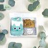 Fuzzy Cactus Cat Lover Gift Hamper Box - Socks, Keyring, Magnet, Necklace, and Ring