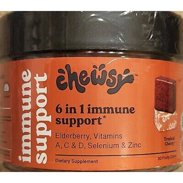 Chews'y IMMUNE SUPPORT 6 In 1 Sup 30 Chews (30 Ser) Tropical CherryBEST BY 12/24