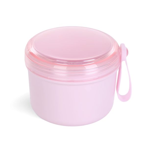 JOYSTOR Denture Case, No-Leak Retainer Cleaner Case, Denture Cup for Soaking Dentures Retainers, Denture Bath False Teeth Container for Traveling (Pink)