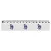'Blue Orchids' 15cm (6 Inch) White Plastic Ruler (RL00086399)