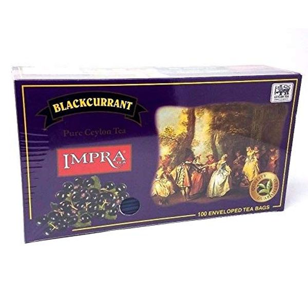 Impra Blackcurrant Pure Ceylon Tea 100 Enveloped Tea Bags