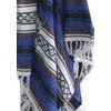 Del Mex Classic Mexican Blanket Poncho, Blue