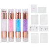 12Pcs Nail Stamper Scraper Set Double Silicone White Clear Stamp Rhinestone Pen