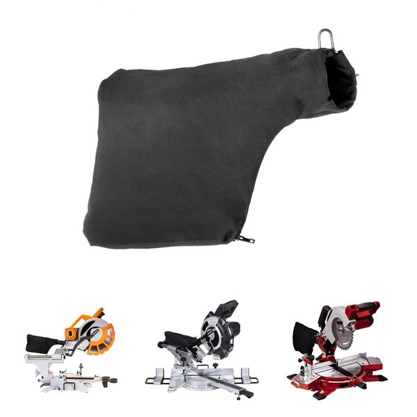 Jieddey Dust Bag for 255 Model Miter Saw,Sawdust Bag Black 9 inch Mitre Saw Dust Bag with Zipper & Wire Stand for easy Disposal of Dust Inside 255 Model Miter Saw Accessories 02149