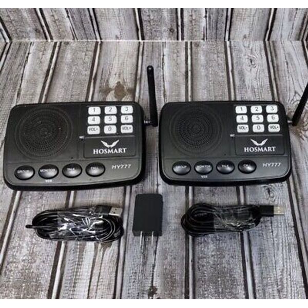 Hosmart Wireless Home Intercom System 1/2 Mile Range HY777 Two Units Tested