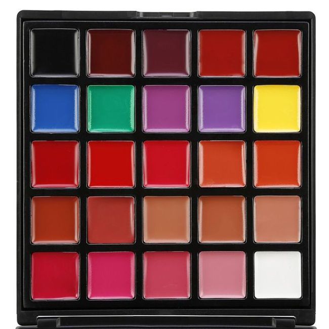 Lip Palette Durable 25 Nude Colors Lipstick Suit Palette Shining Professional Matte Lip Cosmetic Tool Tinted for 24 Hours