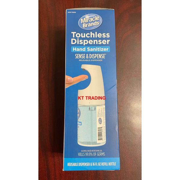 MIRACLE BRANDS® Reusable Hand Motion Sensor TOUCHLESS DISPENSER + 16oz Refill