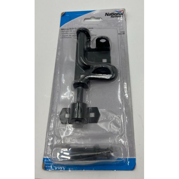 QTY 5 National Hardware Sliding Bolt Door / Gate Latch Black N165-506 V1134