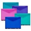 Snopake A4 Electra Polyfile RingBinder Popper Wallet – Electra Assorted [Pack of 5] Ref: 15785
