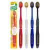 Ebis Premium Care Toothbrush, Toothbrush, 6 Rows, Compact, Especially Soft, Set of 3, Assorted Colors