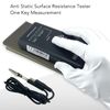 Digital Surface Resistance Tester Precise Static Electricity Tester Resistance Measuring Instrument Electrostatic Analyzer Static Detector Self Calibration Static Tester Surface Resistivity Tester