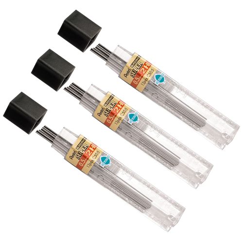 Pentel Super Hi-Polymer Lead Refill, 0.5mm, Fine, 3B, 144 Pieces of Lead (C505-3B)