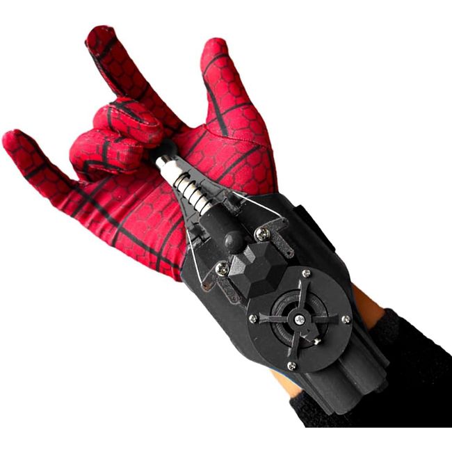 SUIZU Web Shooters, Spider Silk Launcher for Kids - USB Charging, Rope Launcher - Can Grab Small Objects(Black)