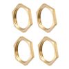 sourcing map G3/4 Lock Nut, Hex Brass Female Locknut for Plumbing 4pcs