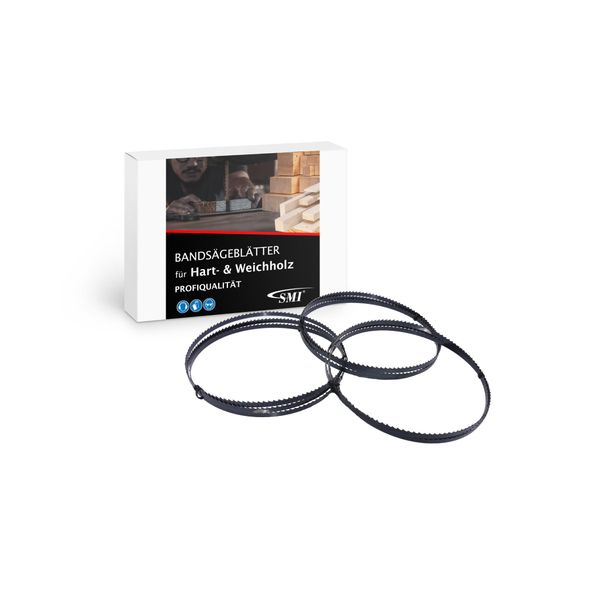 SMI 3er SET Holz-Bandsägeblatt 1712 x 6 x 0,65 mm 6 ZpZ Sägeband passend für Metabo BAS 260 Swift u. Elektra Beckum BAS 250 G, Einhell TC-SB 245