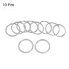[uxcell] Key Ring Keychain Circle Replacement Split Metal 30mm Diameter Pack of 10, silver-tone