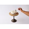 Mud Pie Wood and Iron Adjustable Server, 11" x 10", Small