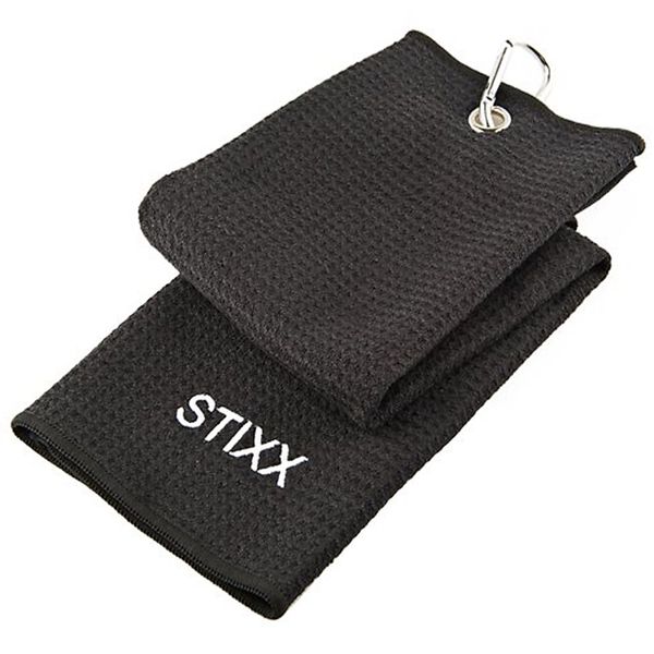 STIXX Tri-Fold Microfiber Golf Towel. Light Weight & Quick Drying. Best for Cleaning all types of Clubs, Irons & Drivers. Heavy Duty Clip Attaches to Your Golf Bag. Clean Clubs = Better Golf!