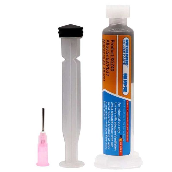 zmart Solder Paste Flux Syringe Type XG-Z40 SMD Sn63 / Pb37 25-45um 10cc Cream Solder