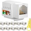 Xiatiaosann RJ45 Cat6 Keystone Jack, 10PCS Ethernet Wall Jack Inline Coupler, Cat5/5e/6 Compatible Network Coupler