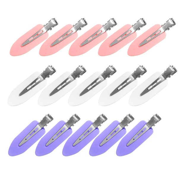 VUHSGTE 15pcs No Crease Hair Clip No Bend Hair Curl Pin Clips for Bangs Finger Waves Makeup Application Hairdressing Hairpins