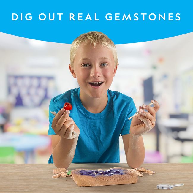 NATIONAL GEOGRAPHIC Mega Gemstone Dig Kit – Dig Up 15 Real Gems
