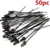 50x Nylon Push Clips Wire Tie Released Zip Straps Car Pipe Cable Fastener Bundle