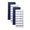 KitchenAid Albany Kitchen Towel 4-Pack Set, Blue Willow/White, 16"x26"