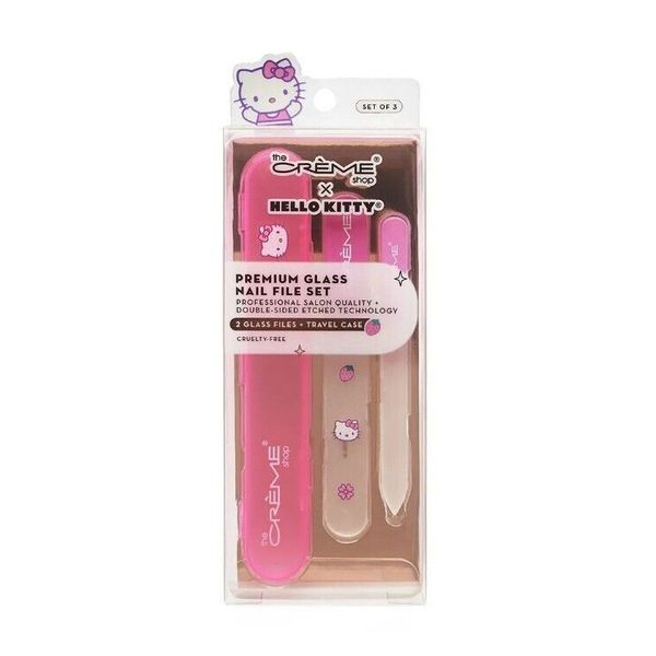 Creme Shop X Hello Kitty PREMIUM GLASS NAIL FILE SET (Pink) - New in Packaging!