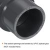 PATIKIL UPVC Reducer Pipe Fitting 2" x 1-1/2" Socket Schedule 80, 2 Pack Straight Coupling Adapter Connector, Gray