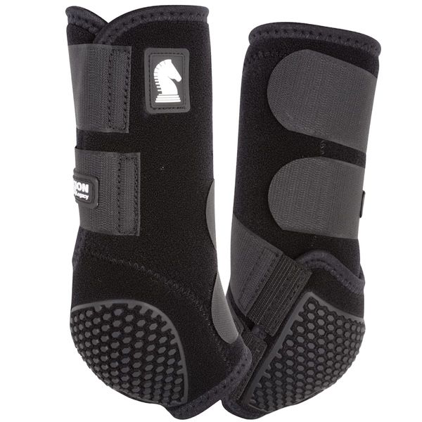 Classic Equine Flexion by Legacy2 Front Support Boots, Black, Large