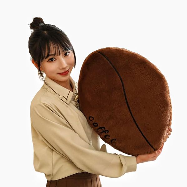 XIGUI 19.5 inches Coffee Bean Plush Soft Toy,Comfort Stuffed Toy Pillow Plushie,Birthday Gifts, Home furnishings.