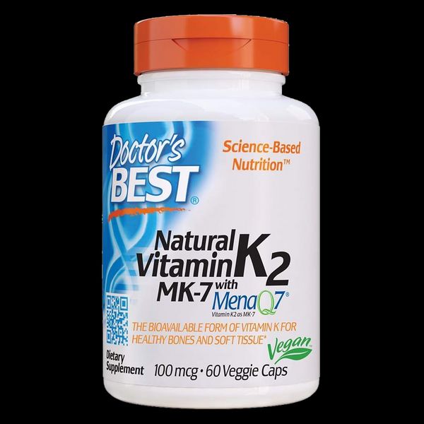 Doctor's Best Vitamin K MK7 Mena Q7 100 mcg 60 Tablets