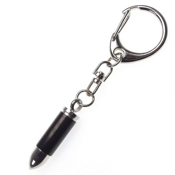 Stainless Steel Bullet Keychain Pendant Top Pill Case, Stainless Steel Metal