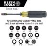 KleinTools 14-in-1 HVAC Adjustable Impact Driver with Flip Socket 32304