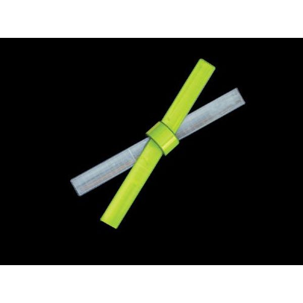 Reflective Slap Bracelet - Lime (15"")