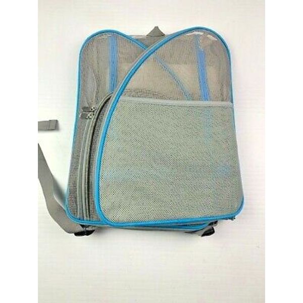 PET CARRIER Travel Backpack Cat Shoulder Bag Breathable Foldable Gray