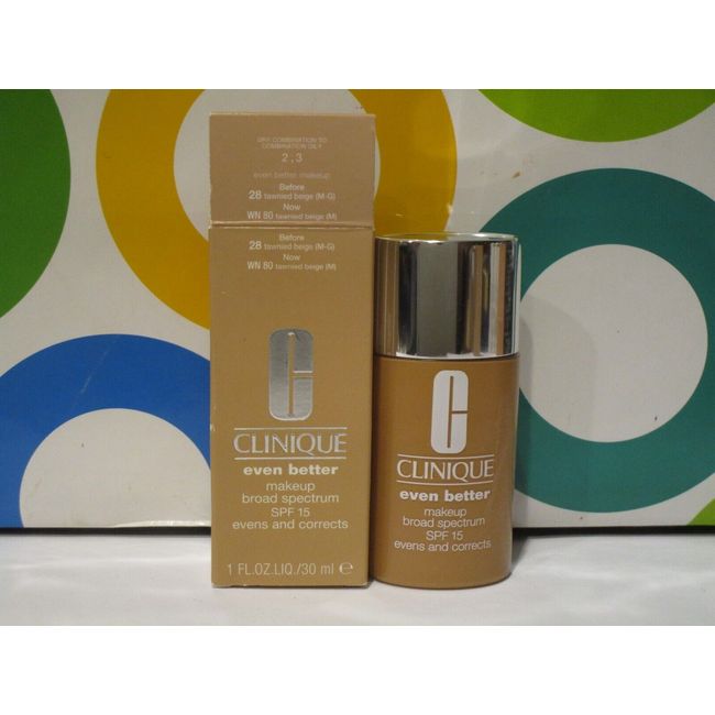 CLINIQUE ~ EVEN BETTER MAKEUP BROAD SPECTRUM ~ # 28 TAWNIED BEIGE / WN 80