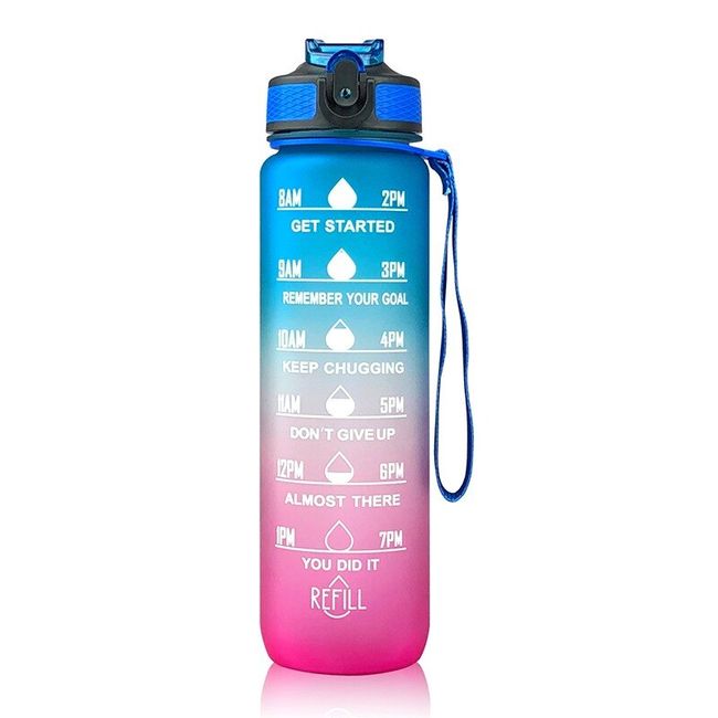 Motivational Gym Bottle for Water Cup Leakproof Drinking Bottles for Women  Men Outdoor Travel Fitness Jugs
