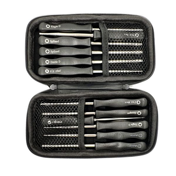 Hippotech Pack of 12 Carburetor Adjustment Tool and Carrying Case for 2-Cycle Small Engine for Poulan for Husqvarna for STIHL for Echo Trimmer Chainsaw