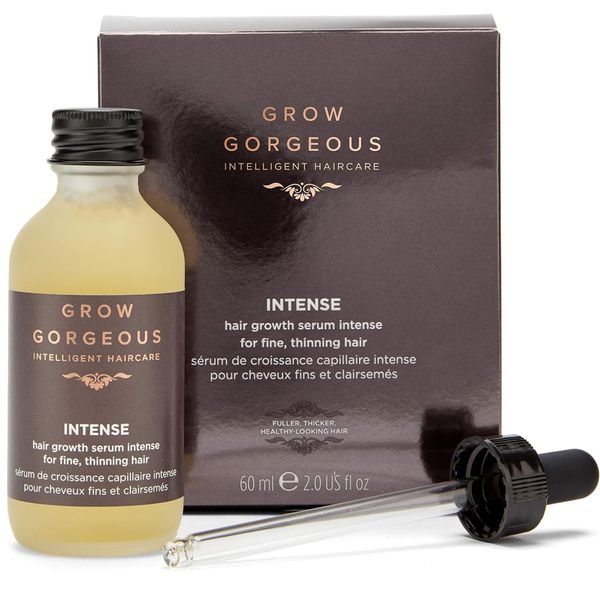 Grow Gorgeous Hair Growth Serum Intense 60ml - Advanced Hair Thickening Treatment for Fuller, Stronger, Healthier Hair | Nourishing Ingredients for Fine & Thinning Hair | For Women & Men